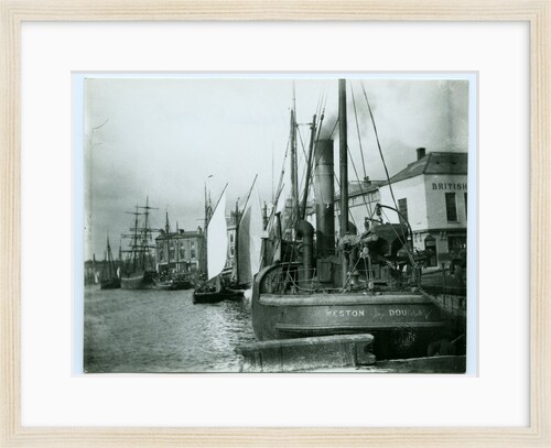 Douglas Inner Harbour and shipping by John Miller Nicholson