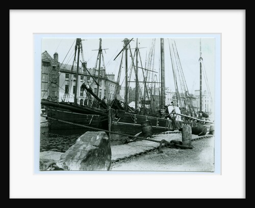 Douglas Inner Harbour and shipping by John Miller Nicholson