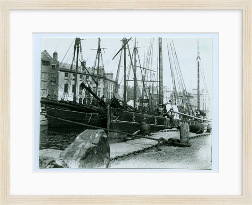 Douglas Inner Harbour and shipping by John Miller Nicholson