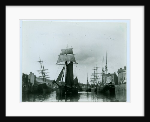 Douglas Inner Harbour and shipping by John Miller Nicholson