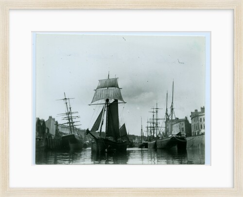 Douglas Inner Harbour and shipping by John Miller Nicholson