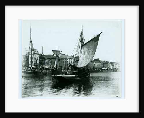 Douglas Inner Harbour and shipping by John Miller Nicholson
