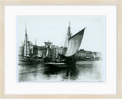 Douglas Inner Harbour and shipping by John Miller Nicholson