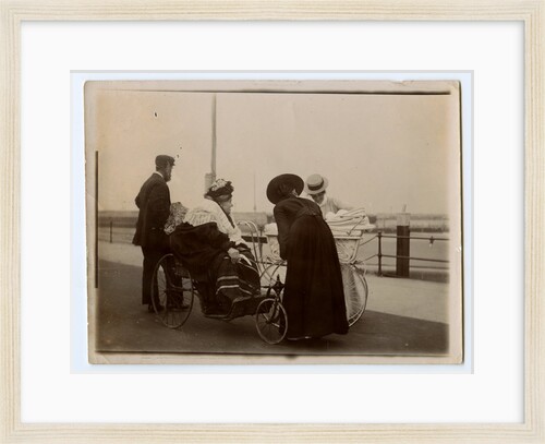 Ladies and gentleman at Ramsey harbour by Thomas Horsfell Midwood