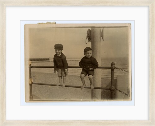 Small boys on Ramsey promenade by Thomas Horsfell Midwood