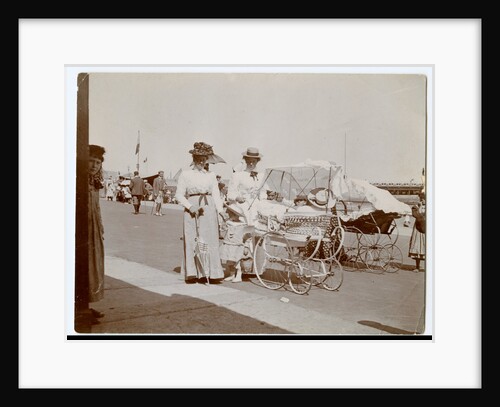 Women with prams on Ramsey promenade by Thomas Horsfell Midwood