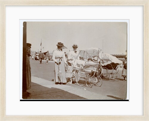 Women with prams on Ramsey promenade by Thomas Horsfell Midwood
