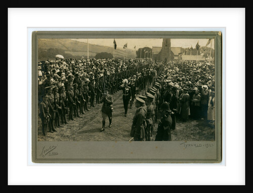 Tynwald ceremony showing Lieutnant Governor Major General Sir William Fry behind the Sword of State by George Bellett Cowen