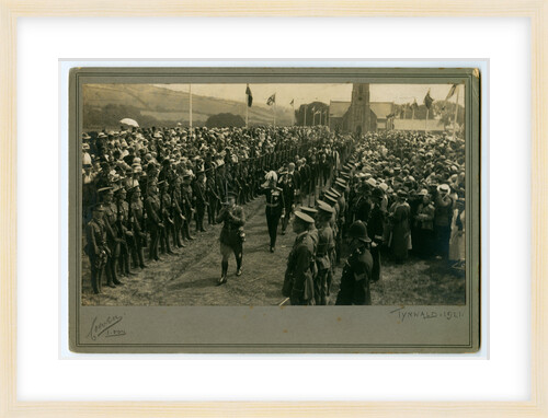 Tynwald ceremony showing Lieutnant Governor Major General Sir William Fry behind the Sword of State by George Bellett Cowen