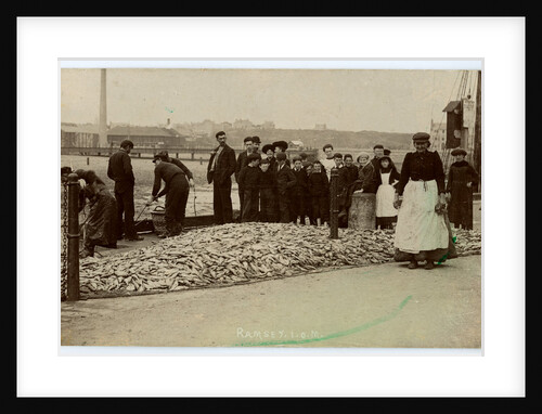 Fishing catch on the seafront at Ramsey by Thomas Horsfell Midwood