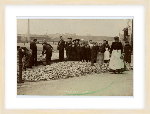 Fishing catch on the seafront at Ramsey by Thomas Horsfell Midwood