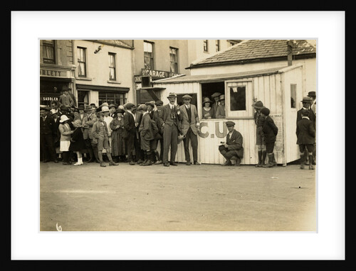 Group of officials and spectators in Parliament Square, Ramsey, 1929 (?), TT (Tourist Trophy), Isle of Man by Midwood