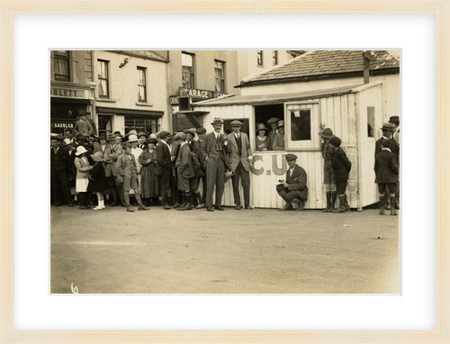 Group of officials and spectators in Parliament Square, Ramsey, 1929 (?), TT (Tourist Trophy), Isle of Man by Midwood