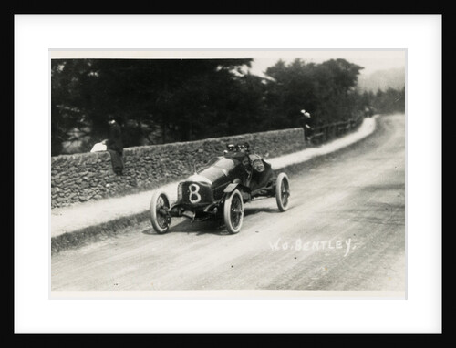 Motorcar no.8  W.O.Bentley, in a D.F.P. (Doriot, Flandrin & Parant) 1914 Tourist Trophy motorcar race by Anonymous