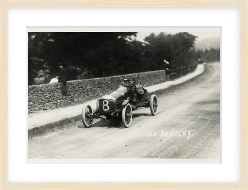 Motorcar no.8  W.O.Bentley, in a D.F.P. (Doriot, Flandrin & Parant) 1914 Tourist Trophy motorcar race by Anonymous
