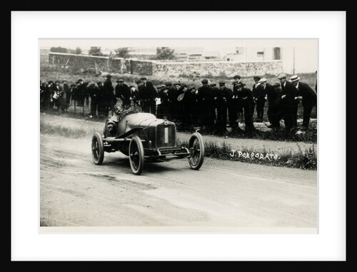 Motorcar no.1 Jean Porporato in a Minerva, 1914 Tourist Trophy motorcar race by Anonymous