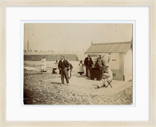 Performing musicians on Ramsey shore by Thomas Horsfell Midwood