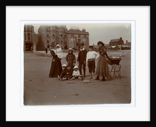 Family group on Ramsey shore, near the Prince of Wales Hotel by Thomas Horsfell Midwood