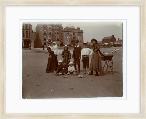 Family group on Ramsey shore, near the Prince of Wales Hotel by Thomas Horsfell Midwood