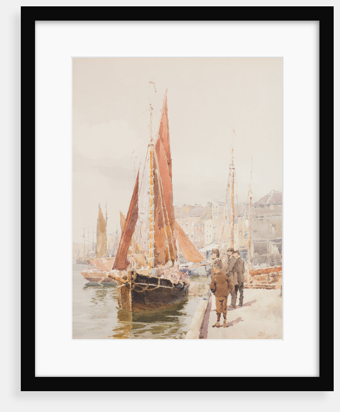 Fishing boats, Douglas Harbour by John Miller Nicholson