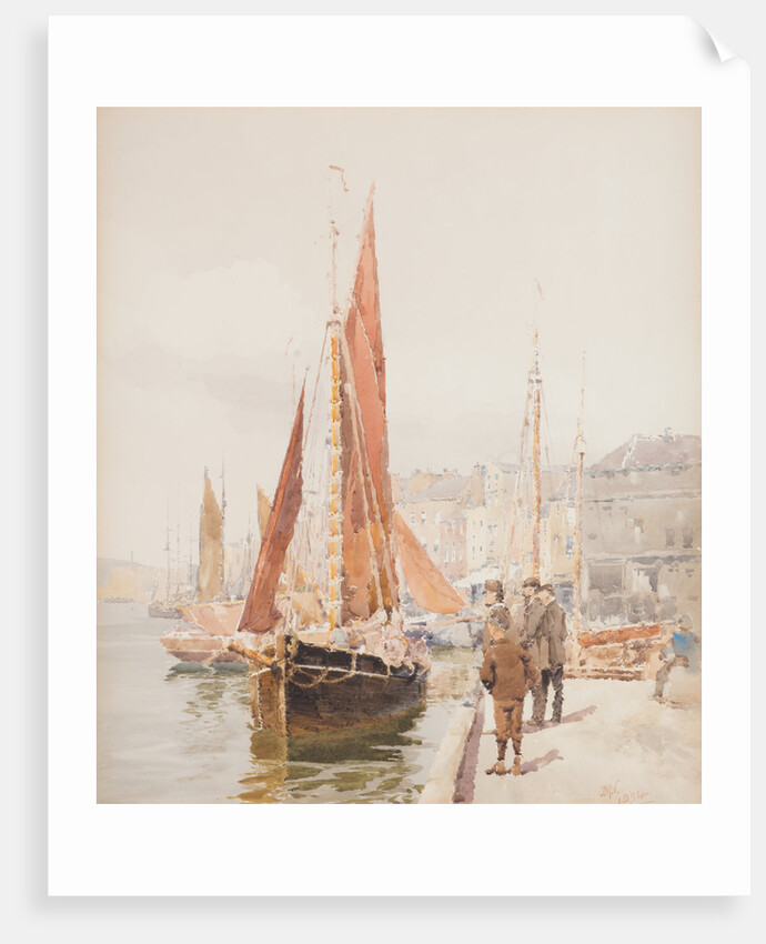 Fishing boats, Douglas Harbour by John Miller Nicholson