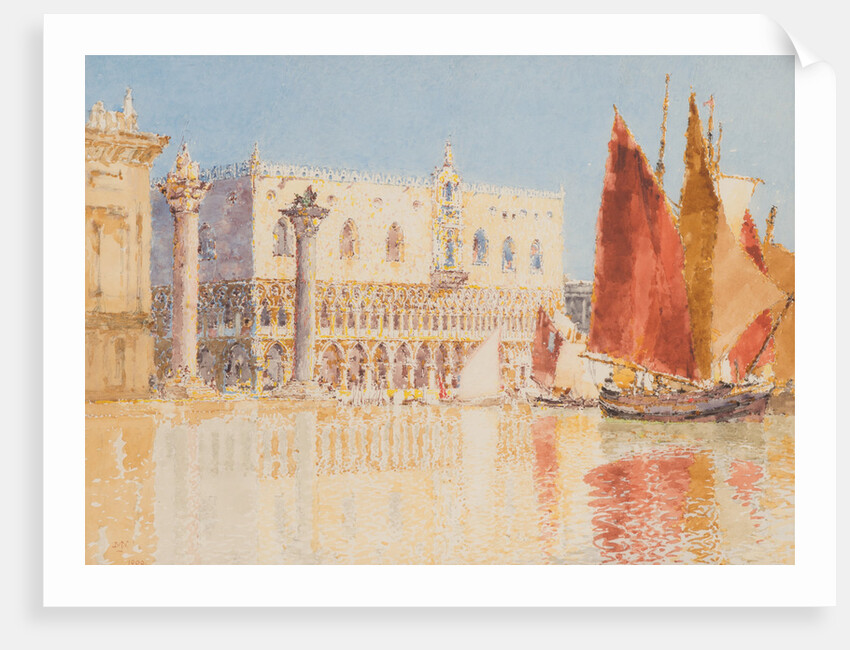 The Doge's Palace and fruit stalls by John Miller Nicholson