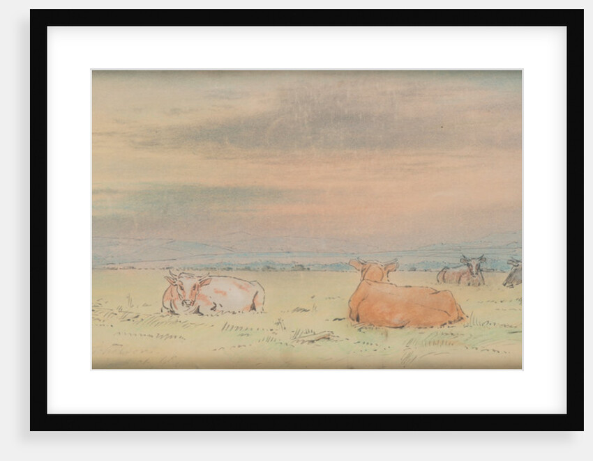 Cattle and landscape by John Miller Nicholson