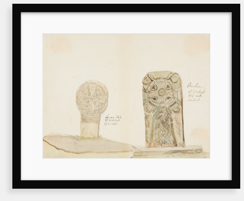 Lonan Cross and Onchan Cross by Lucy Emma Lynam