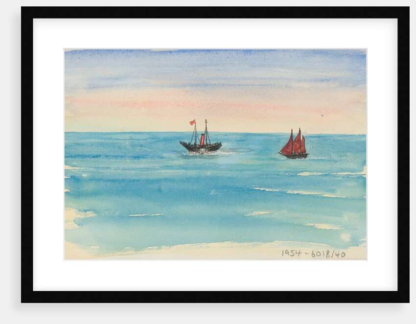 Ships at sea by Unknown