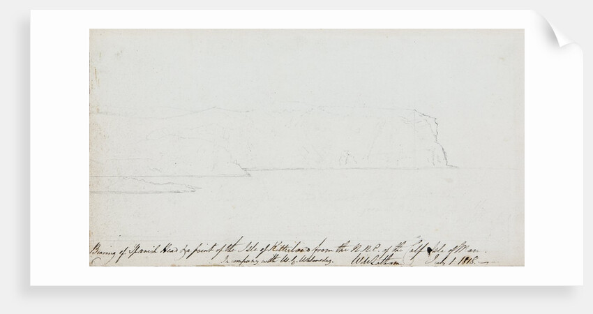 Bearing of Spanish Head and a point of the Isle of Kitterland from the N.N.E. of the Calf, Isle of Man. In company with W.S. Walmesley. by Will Latham