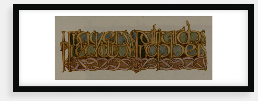 In prayers of patriarchs, predictions of prophets, The Deer's Cry (St Patrick's Hymn) by Archibald Knox