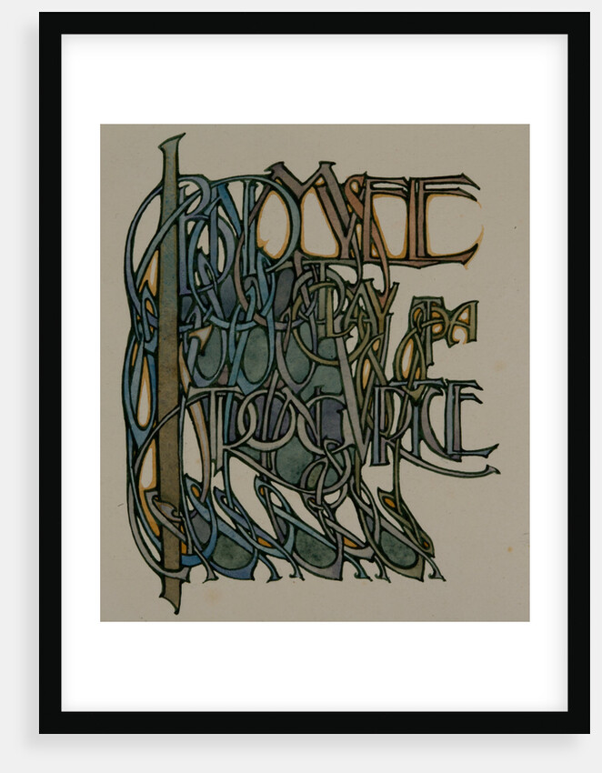 I bind myself today to a strong virtue, The Deer's Cry (St Patrick's Hymn) by Archibald Knox