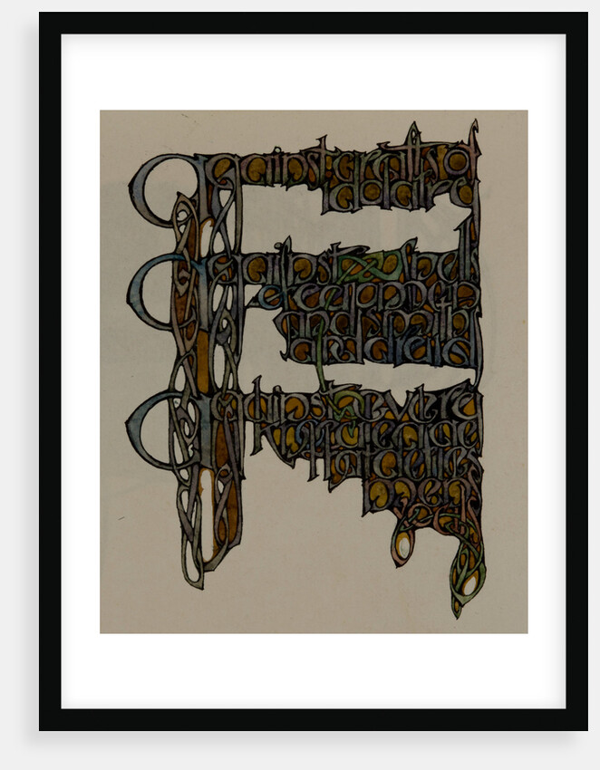Against crafts of idolatry, against spells of women and smiths and druids, against every knowledge that defiles mens souls, The Deer's Cry (St Patrick's Hymn) by Archibald Knox