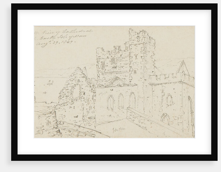 South West View of Cathedral, Peel Castle, Isle of Man by S. Staples