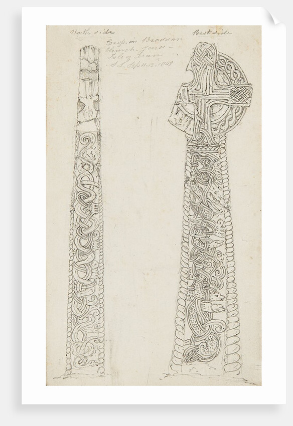 Cross in Braddan Churchyard, north side and west side by S. Staples