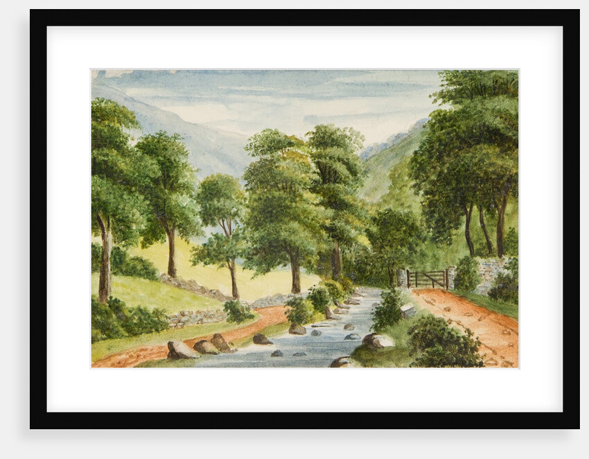 Manx Landscape with river by Unknown