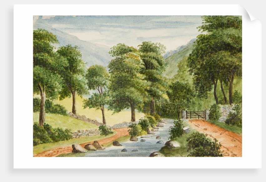 Manx Landscape with river by Unknown