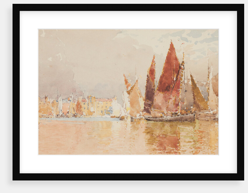 Vessels in Douglas Harbour by John Miller Nicholson