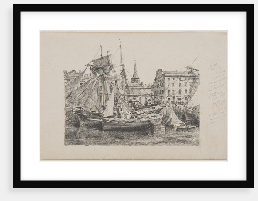 Boats along the North Quay by John Millar Nicholson