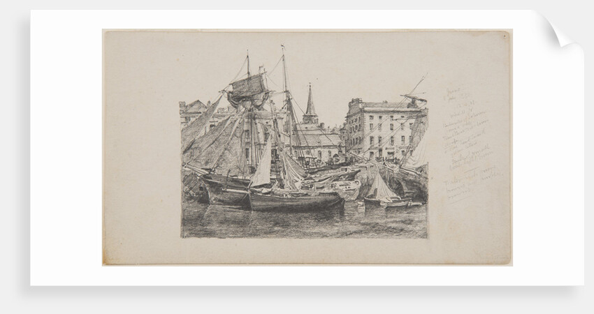 Boats along the North Quay by John Millar Nicholson