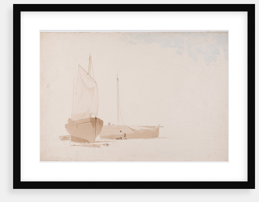Painting fishing boats by John Miller Nicholson