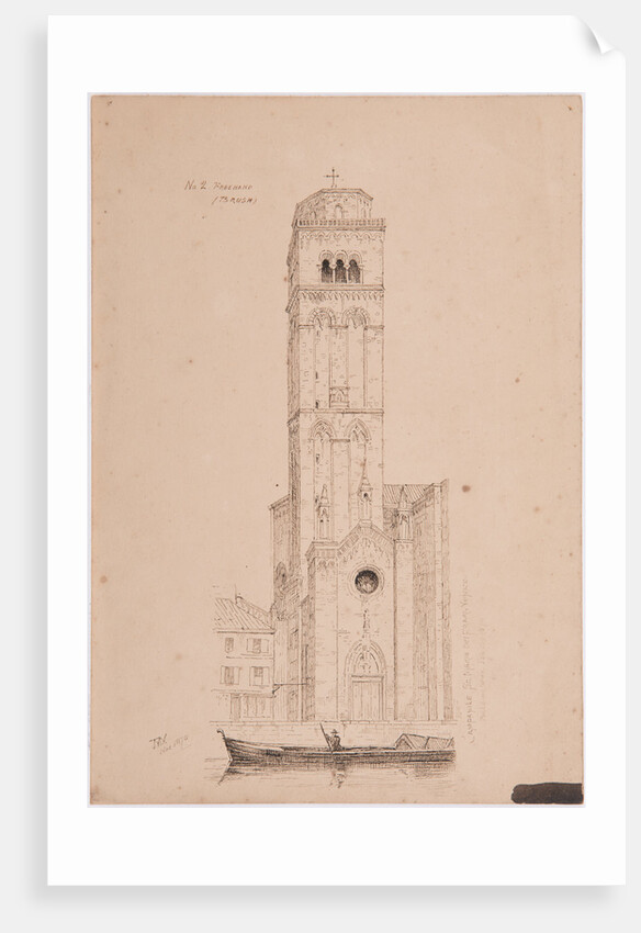 Campanile St Maria Dei Frari, Venice by John Miller Nicholson