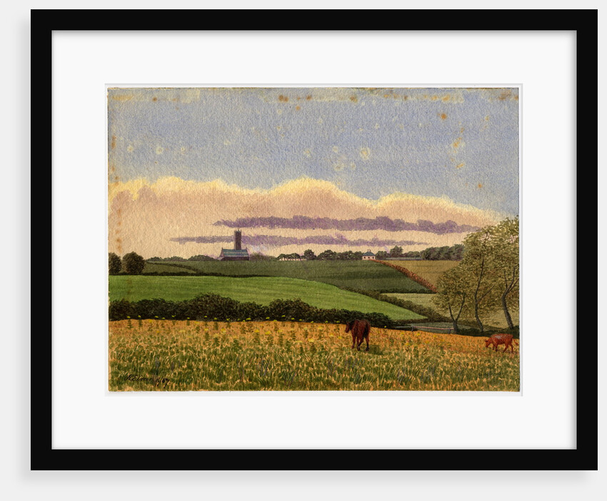 Andreas Church and Ballavoddan by Robert Evans Creer