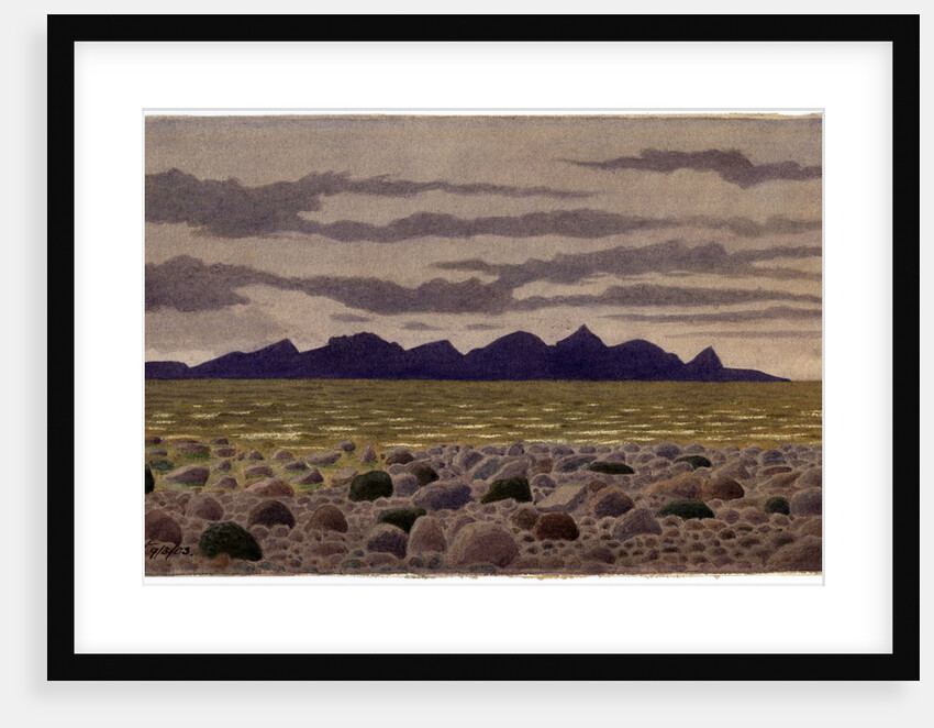 Mountains of Arran From Near Girvan by Robert Evans Creer