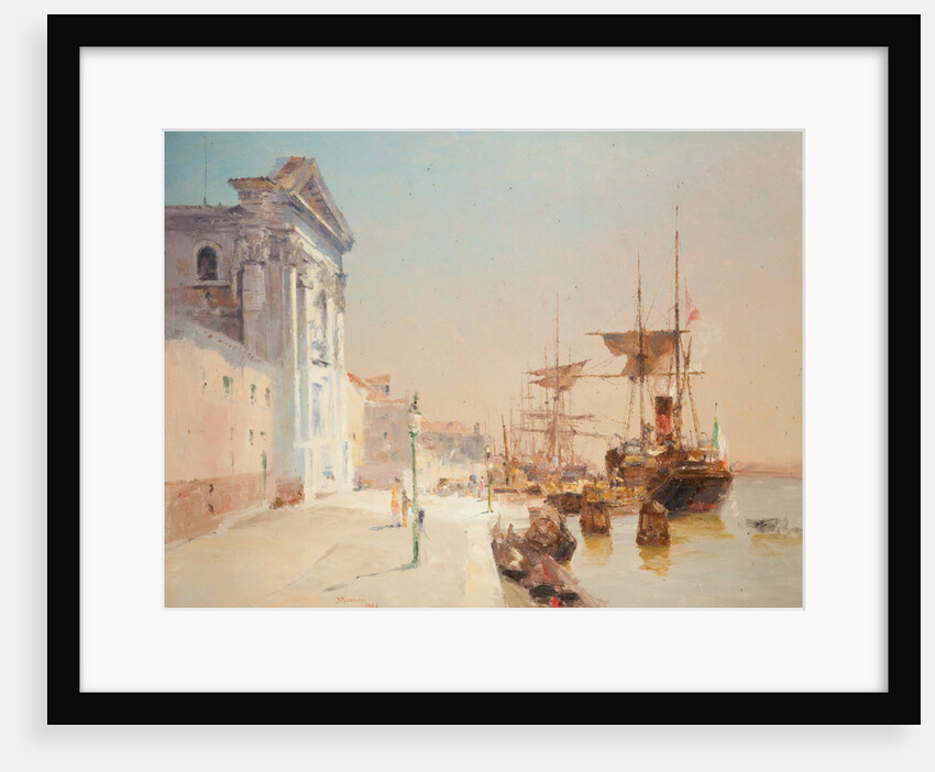 A quay scene, Venice by John Miller Nicholson