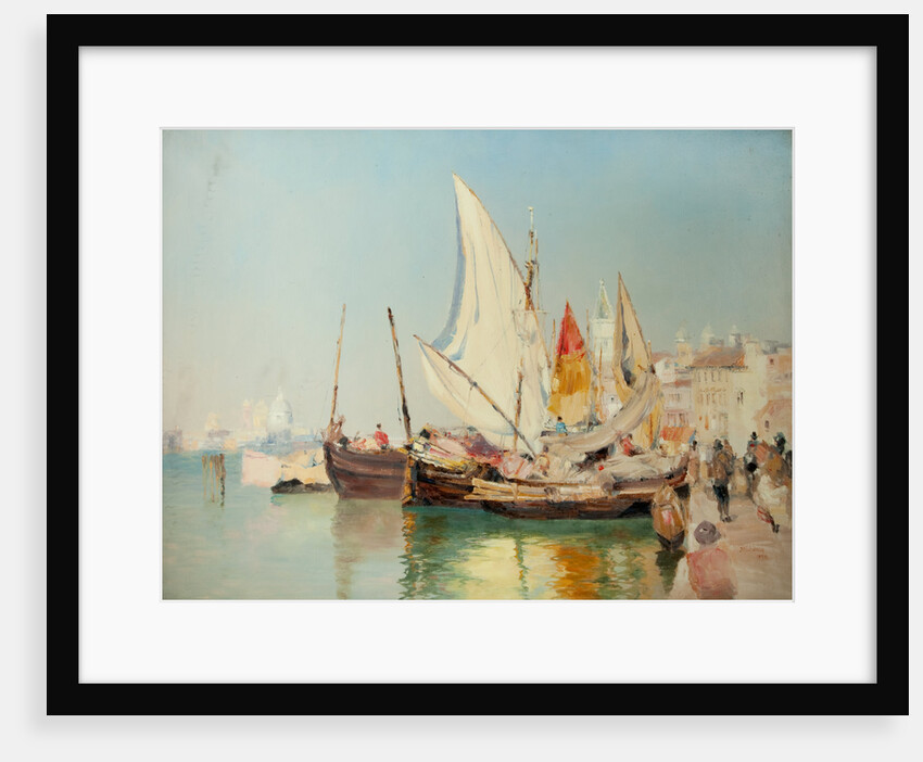 Barges, the Grand Canal, Venice by John Miller Nicholson