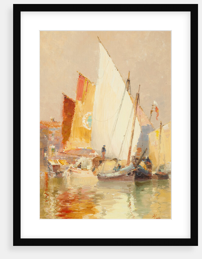 Fishing boats, Venice by John Miller Nicholson