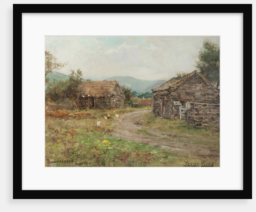 Cottages at Ballaterson, Ballaugh by Henry John King