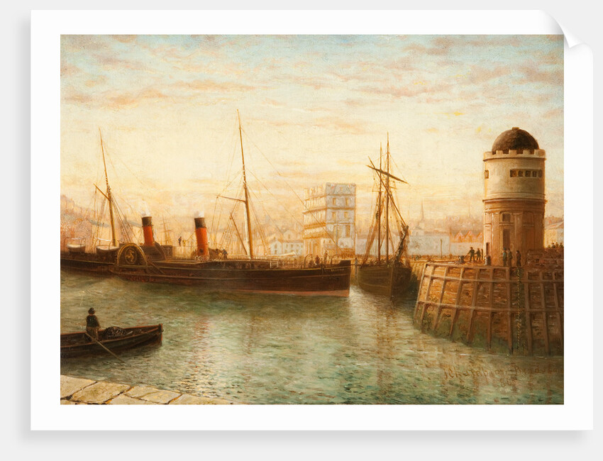 Turning the 'Snaefell' in the Harbour by John Champion Bradshaw