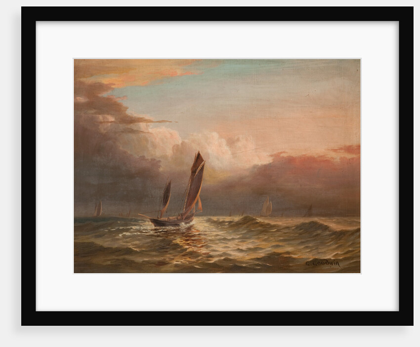 Fishing Boats at Sea by George Goodwin